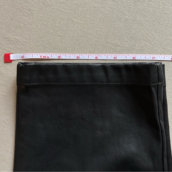 LOFT Faux Leather Straight Leg Black Pants - Picture 6 of 6